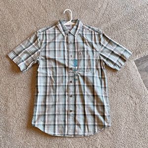 Men’s Carhartt Plaid Short Sleeve Button Up- Relaxed Fit S